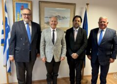 Εθιμοτυπική επίσκεψη του Προεδρείου του Ναυτικού Επιμελητηρίου Ελλάδος στον Υφυπουργό Ναυτιλίας και Νησιωτικής Πολιτικής Στέφανο Γκίκα