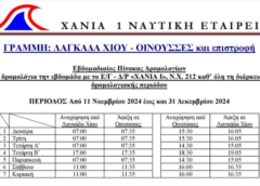 Επιδοτούμενη Γραμμή Λαγκάδα – Οινούσσες